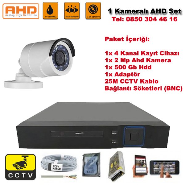 1 Kameralı Ahd Set – 2 Mp Kamera